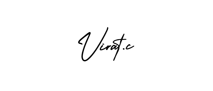 You should practise on your own different ways (AmerikaSignatureDemo-Regular) to write your name (Virat.c) in signature. don't let someone else do it for you. Virat.c signature style 3 images and pictures png