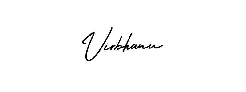 How to make Virbhanu name signature. Use AmerikaSignatureDemo-Regular style for creating short signs online. This is the latest handwritten sign. Virbhanu signature style 3 images and pictures png