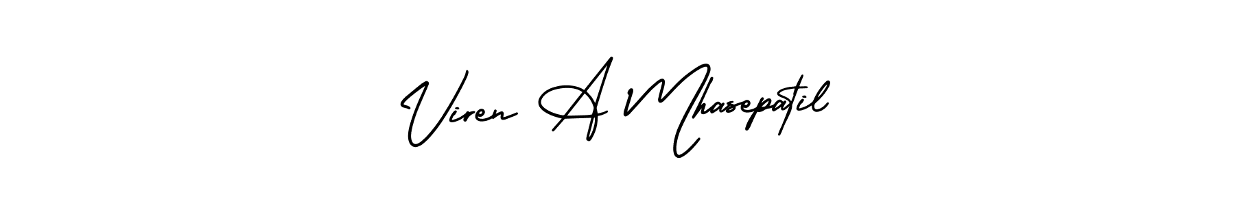 How to make Viren A Mhasepatil signature? AmerikaSignatureDemo-Regular is a professional autograph style. Create handwritten signature for Viren A Mhasepatil name. Viren A Mhasepatil signature style 3 images and pictures png