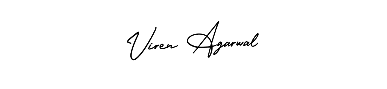 Design your own signature with our free online signature maker. With this signature software, you can create a handwritten (AmerikaSignatureDemo-Regular) signature for name Viren Agarwal. Viren Agarwal signature style 3 images and pictures png