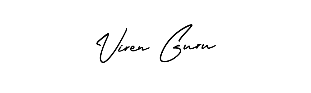 How to make Viren Guru signature? AmerikaSignatureDemo-Regular is a professional autograph style. Create handwritten signature for Viren Guru name. Viren Guru signature style 3 images and pictures png