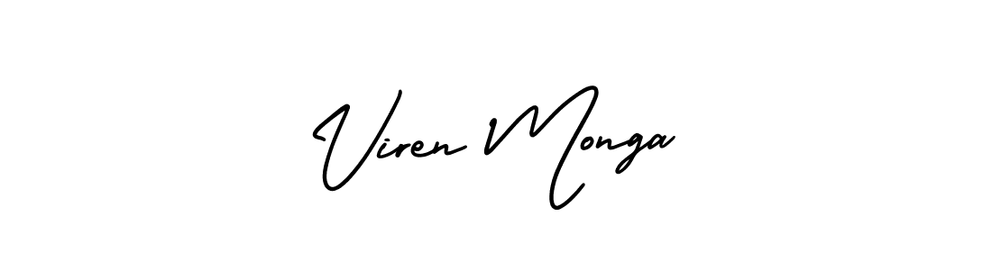 if you are searching for the best signature style for your name Viren Monga. so please give up your signature search. here we have designed multiple signature styles  using AmerikaSignatureDemo-Regular. Viren Monga signature style 3 images and pictures png