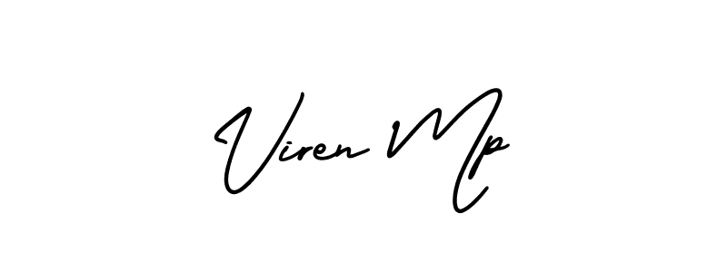 Design your own signature with our free online signature maker. With this signature software, you can create a handwritten (AmerikaSignatureDemo-Regular) signature for name Viren Mp. Viren Mp signature style 3 images and pictures png