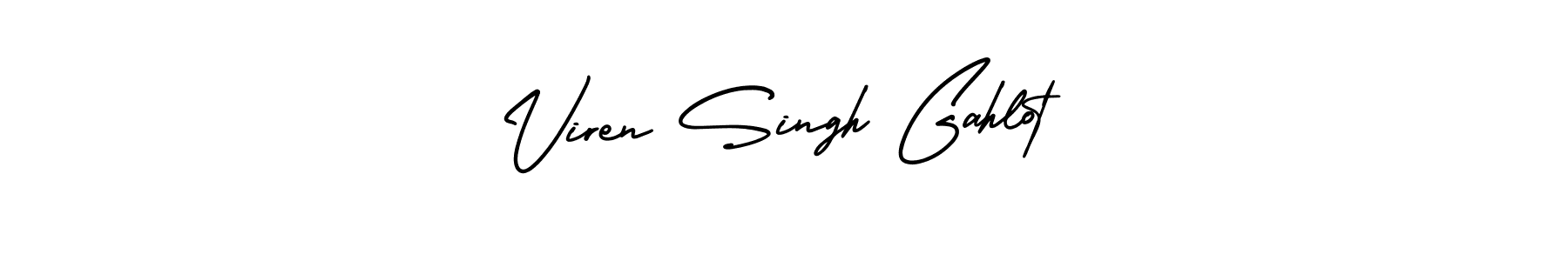 This is the best signature style for the Viren Singh Gahlot name. Also you like these signature font (AmerikaSignatureDemo-Regular). Mix name signature. Viren Singh Gahlot signature style 3 images and pictures png