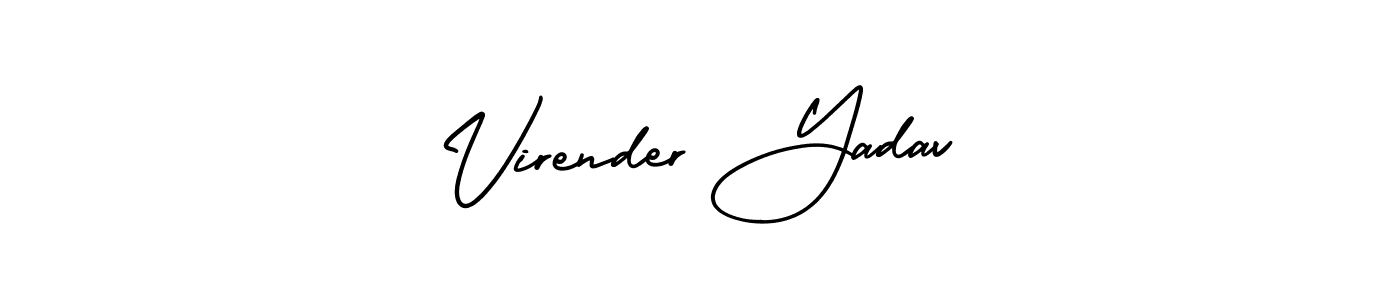 How to Draw Virender Yadav signature style? AmerikaSignatureDemo-Regular is a latest design signature styles for name Virender Yadav. Virender Yadav signature style 3 images and pictures png