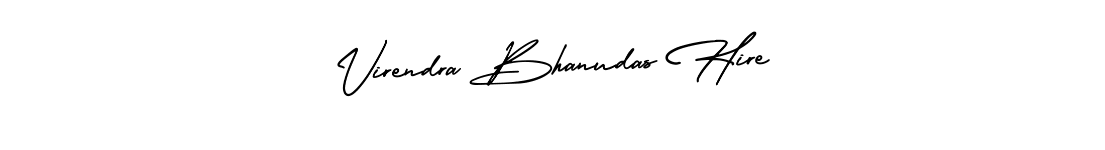Virendra Bhanudas Hire stylish signature style. Best Handwritten Sign (AmerikaSignatureDemo-Regular) for my name. Handwritten Signature Collection Ideas for my name Virendra Bhanudas Hire. Virendra Bhanudas Hire signature style 3 images and pictures png
