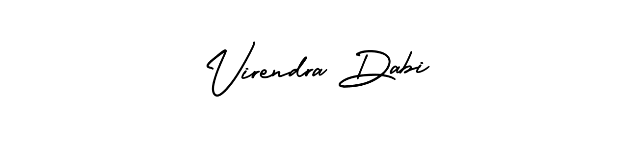 Make a beautiful signature design for name Virendra Dabi. With this signature (AmerikaSignatureDemo-Regular) style, you can create a handwritten signature for free. Virendra Dabi signature style 3 images and pictures png