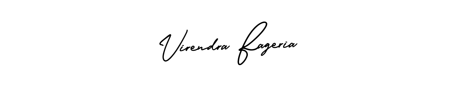 Design your own signature with our free online signature maker. With this signature software, you can create a handwritten (AmerikaSignatureDemo-Regular) signature for name Virendra Fageria. Virendra Fageria signature style 3 images and pictures png
