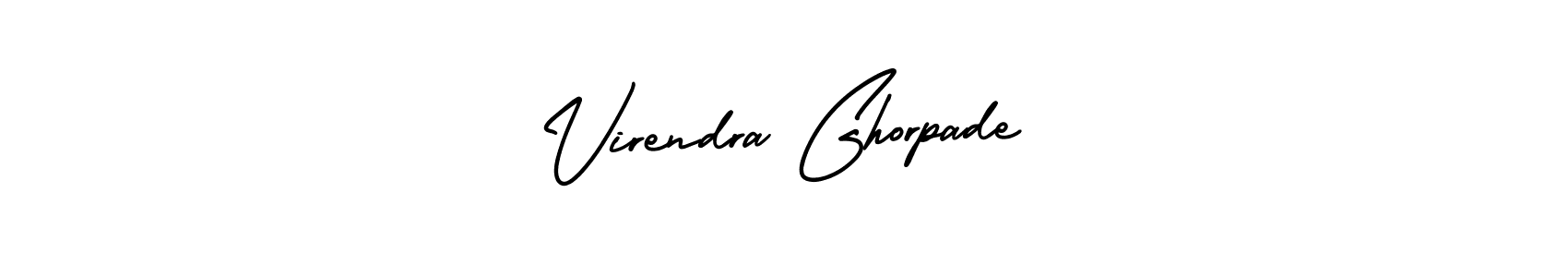 if you are searching for the best signature style for your name Virendra Ghorpade. so please give up your signature search. here we have designed multiple signature styles  using AmerikaSignatureDemo-Regular. Virendra Ghorpade signature style 3 images and pictures png