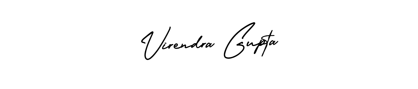 Make a beautiful signature design for name Virendra Gupta. With this signature (AmerikaSignatureDemo-Regular) style, you can create a handwritten signature for free. Virendra Gupta signature style 3 images and pictures png