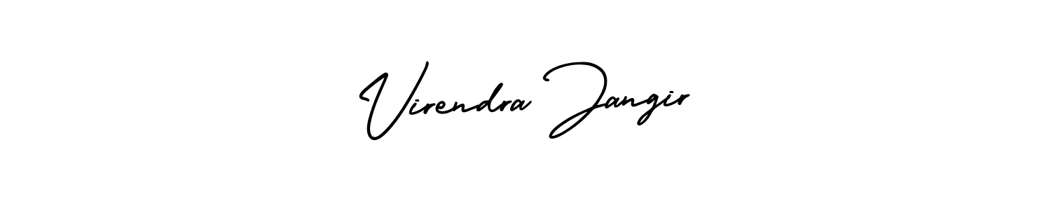 Also You can easily find your signature by using the search form. We will create Virendra Jangir name handwritten signature images for you free of cost using AmerikaSignatureDemo-Regular sign style. Virendra Jangir signature style 3 images and pictures png