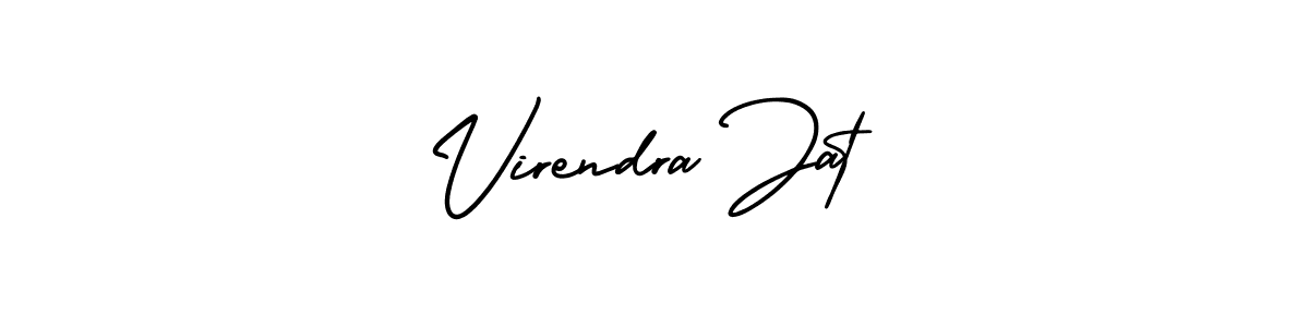 Design your own signature with our free online signature maker. With this signature software, you can create a handwritten (AmerikaSignatureDemo-Regular) signature for name Virendra Jat. Virendra Jat signature style 3 images and pictures png