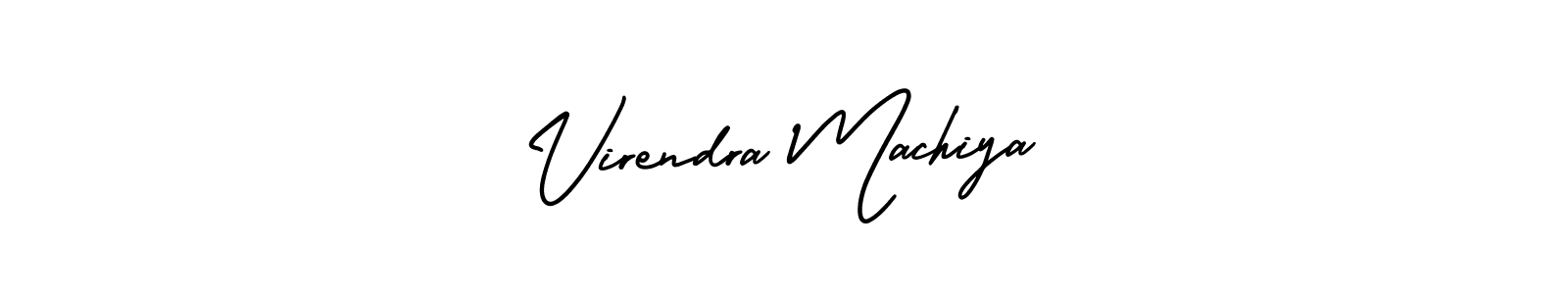 Use a signature maker to create a handwritten signature online. With this signature software, you can design (AmerikaSignatureDemo-Regular) your own signature for name Virendra Machiya. Virendra Machiya signature style 3 images and pictures png