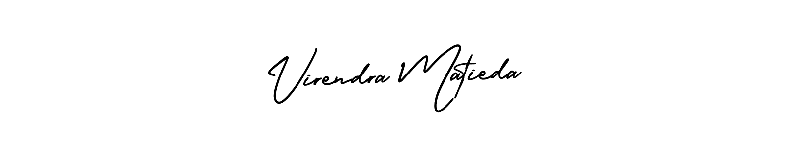 Create a beautiful signature design for name Virendra Matieda. With this signature (AmerikaSignatureDemo-Regular) fonts, you can make a handwritten signature for free. Virendra Matieda signature style 3 images and pictures png