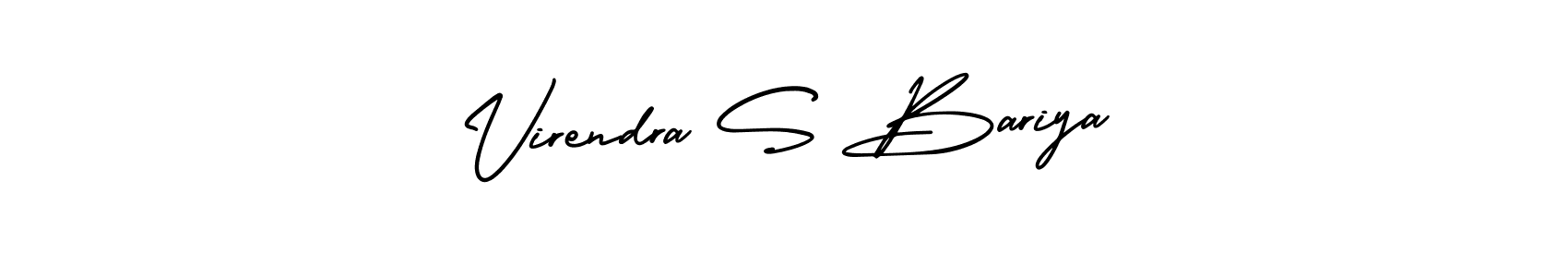Also You can easily find your signature by using the search form. We will create Virendra S Bariya name handwritten signature images for you free of cost using AmerikaSignatureDemo-Regular sign style. Virendra S Bariya signature style 3 images and pictures png