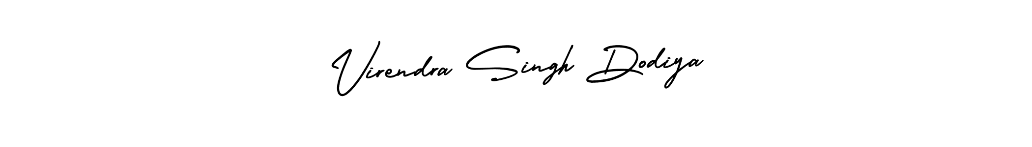 How to make Virendra Singh Dodiya signature? AmerikaSignatureDemo-Regular is a professional autograph style. Create handwritten signature for Virendra Singh Dodiya name. Virendra Singh Dodiya signature style 3 images and pictures png