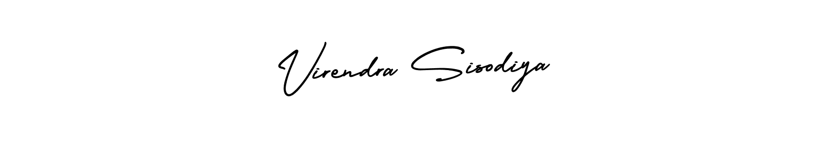 How to make Virendra Sisodiya name signature. Use AmerikaSignatureDemo-Regular style for creating short signs online. This is the latest handwritten sign. Virendra Sisodiya signature style 3 images and pictures png