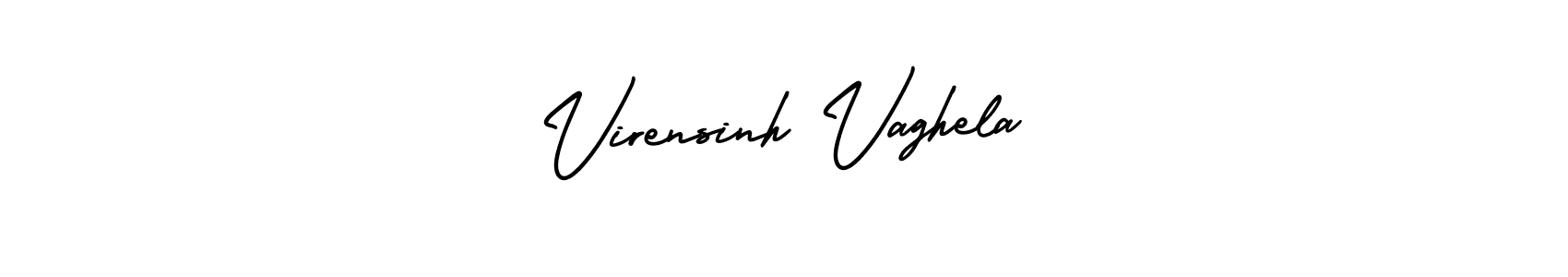 Create a beautiful signature design for name Virensinh Vaghela. With this signature (AmerikaSignatureDemo-Regular) fonts, you can make a handwritten signature for free. Virensinh Vaghela signature style 3 images and pictures png