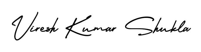 Designed for modern professionals: Viresh Kumar Shukla name signature crafted with AmerikaSignatureDemo-Regular script. Ready for digital PDF workflows. Viresh Kumar Shukla signature style 3 images and pictures png