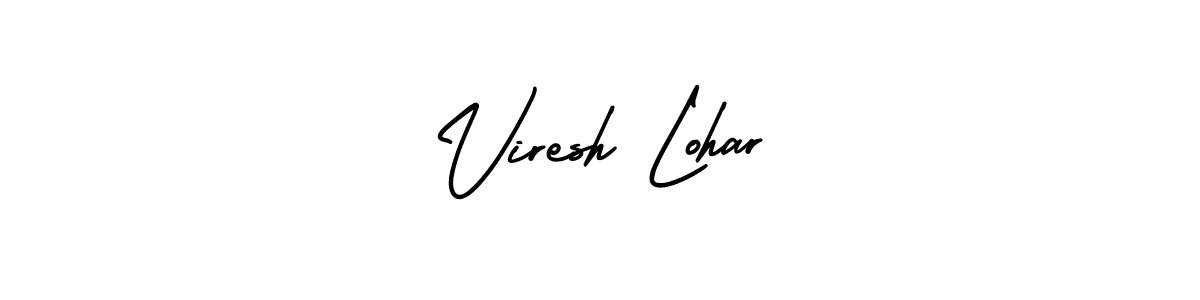 How to Draw Viresh Lohar signature style? AmerikaSignatureDemo-Regular is a latest design signature styles for name Viresh Lohar. Viresh Lohar signature style 3 images and pictures png