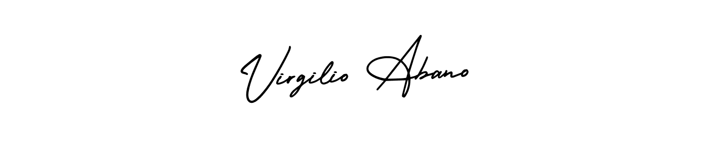 Create a beautiful signature design for name Virgilio Abano. With this signature (AmerikaSignatureDemo-Regular) fonts, you can make a handwritten signature for free. Virgilio Abano signature style 3 images and pictures png
