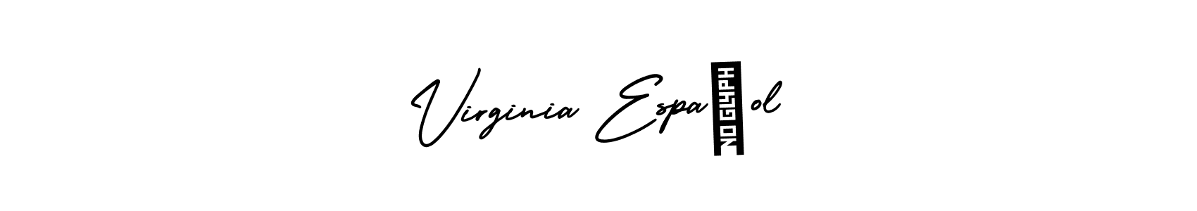 Make a beautiful signature design for name Virginia Español. With this signature (AmerikaSignatureDemo-Regular) style, you can create a handwritten signature for free. Virginia Español signature style 3 images and pictures png