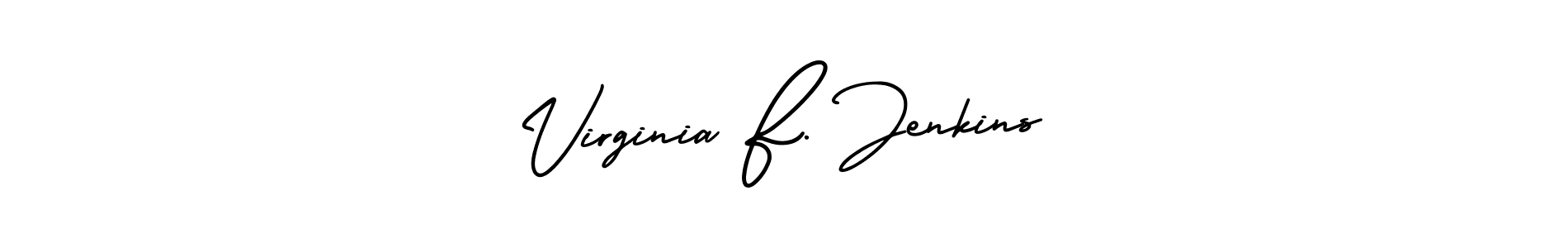 Design your own signature with our free online signature maker. With this signature software, you can create a handwritten (AmerikaSignatureDemo-Regular) signature for name Virginia F. Jenkins. Virginia F. Jenkins signature style 3 images and pictures png