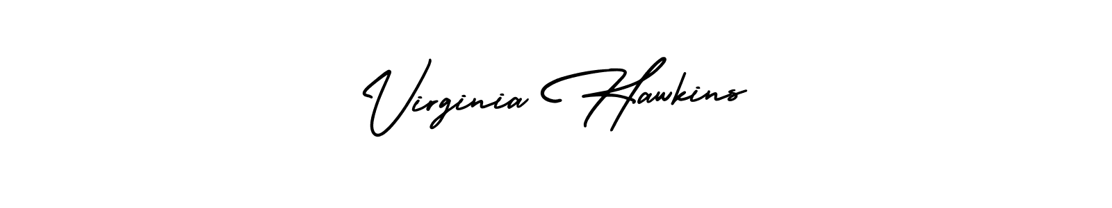The best way (AmerikaSignatureDemo-Regular) to make a short signature is to pick only two or three words in your name. The name Virginia Hawkins include a total of six letters. For converting this name. Virginia Hawkins signature style 3 images and pictures png