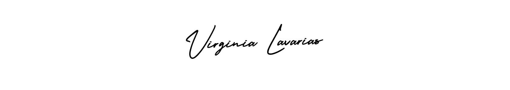 How to make Virginia Lavarias name signature. Use AmerikaSignatureDemo-Regular style for creating short signs online. This is the latest handwritten sign. Virginia Lavarias signature style 3 images and pictures png