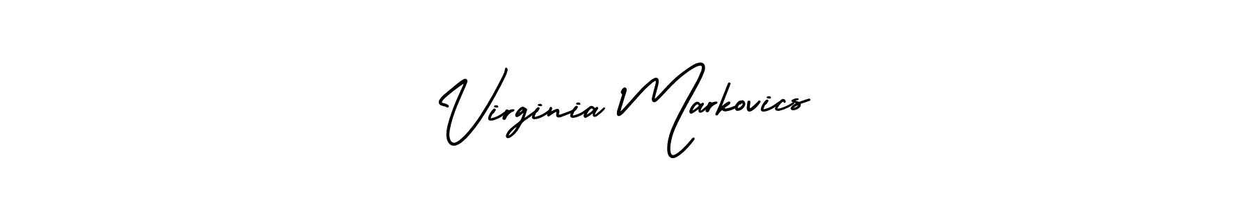 Also You can easily find your signature by using the search form. We will create Virginia Markovics name handwritten signature images for you free of cost using AmerikaSignatureDemo-Regular sign style. Virginia Markovics signature style 3 images and pictures png
