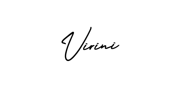 Design your own signature with our free online signature maker. With this signature software, you can create a handwritten (AmerikaSignatureDemo-Regular) signature for name Virini. Virini signature style 3 images and pictures png