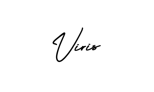 The best way (AmerikaSignatureDemo-Regular) to make a short signature is to pick only two or three words in your name. The name Viris include a total of six letters. For converting this name. Viris signature style 3 images and pictures png