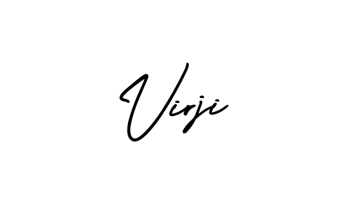 if you are searching for the best signature style for your name Virji. so please give up your signature search. here we have designed multiple signature styles  using AmerikaSignatureDemo-Regular. Virji signature style 3 images and pictures png