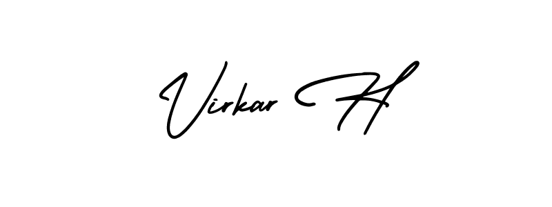 Virkar H stylish signature style. Best Handwritten Sign (AmerikaSignatureDemo-Regular) for my name. Handwritten Signature Collection Ideas for my name Virkar H. Virkar H signature style 3 images and pictures png