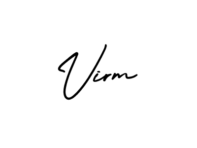 if you are searching for the best signature style for your name Virm. so please give up your signature search. here we have designed multiple signature styles  using AmerikaSignatureDemo-Regular. Virm signature style 3 images and pictures png