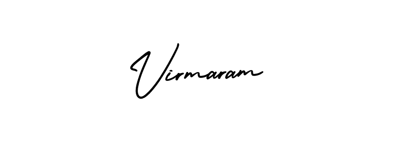 How to make Virmaram name signature. Use AmerikaSignatureDemo-Regular style for creating short signs online. This is the latest handwritten sign. Virmaram signature style 3 images and pictures png