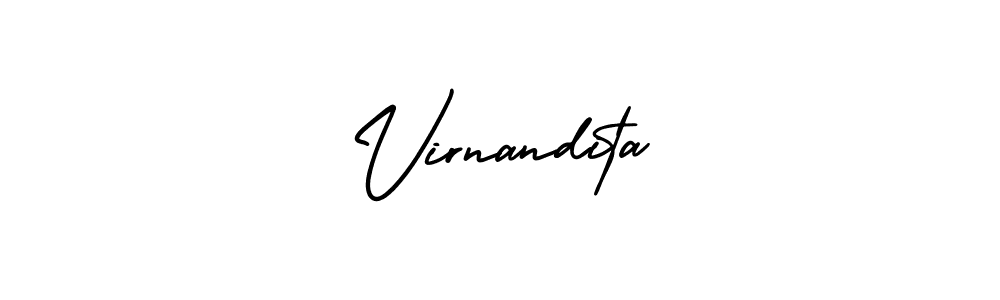 Virnandita stylish signature style. Best Handwritten Sign (AmerikaSignatureDemo-Regular) for my name. Handwritten Signature Collection Ideas for my name Virnandita. Virnandita signature style 3 images and pictures png