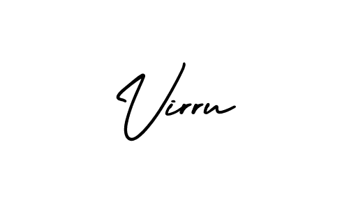 Virru stylish signature style. Best Handwritten Sign (AmerikaSignatureDemo-Regular) for my name. Handwritten Signature Collection Ideas for my name Virru. Virru signature style 3 images and pictures png