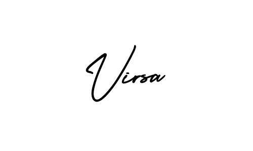 Use a signature maker to create a handwritten signature online. With this signature software, you can design (AmerikaSignatureDemo-Regular) your own signature for name Virsa. Virsa signature style 3 images and pictures png