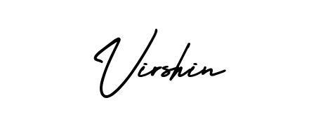 Make your name Virshin memorable on every contract using AmerikaSignatureDemo-Regular autograph style. Instant transparent background export available. Virshin signature style 3 images and pictures png