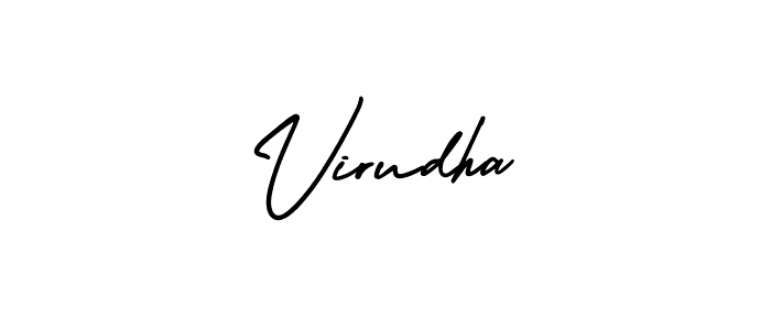 Create a beautiful signature design for name Virudha. With this signature (AmerikaSignatureDemo-Regular) fonts, you can make a handwritten signature for free. Virudha signature style 3 images and pictures png