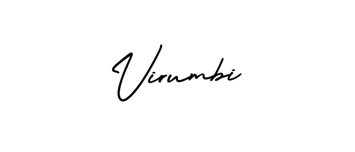 Make a beautiful signature design for name Virumbi. With this signature (AmerikaSignatureDemo-Regular) style, you can create a handwritten signature for free. Virumbi signature style 3 images and pictures png