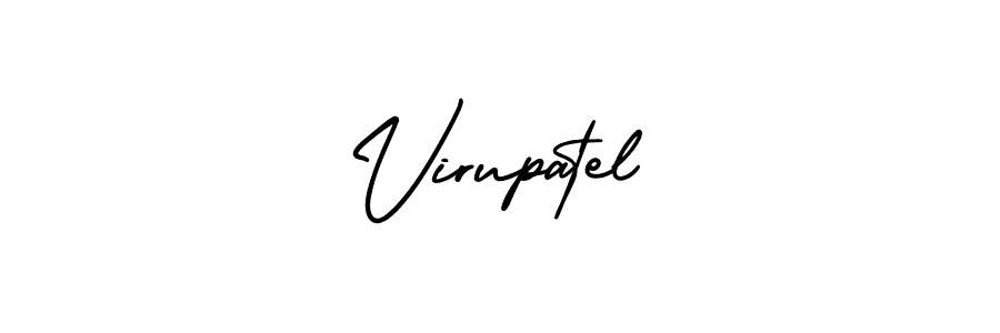 The best way (AmerikaSignatureDemo-Regular) to make a short signature is to pick only two or three words in your name. The name Virupatel include a total of six letters. For converting this name. Virupatel signature style 3 images and pictures png