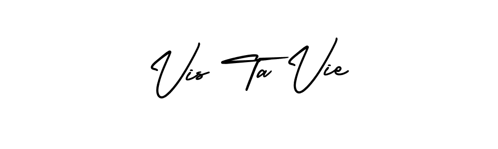 Make a beautiful signature design for name Vis Ta Vie. With this signature (AmerikaSignatureDemo-Regular) style, you can create a handwritten signature for free. Vis Ta Vie signature style 3 images and pictures png