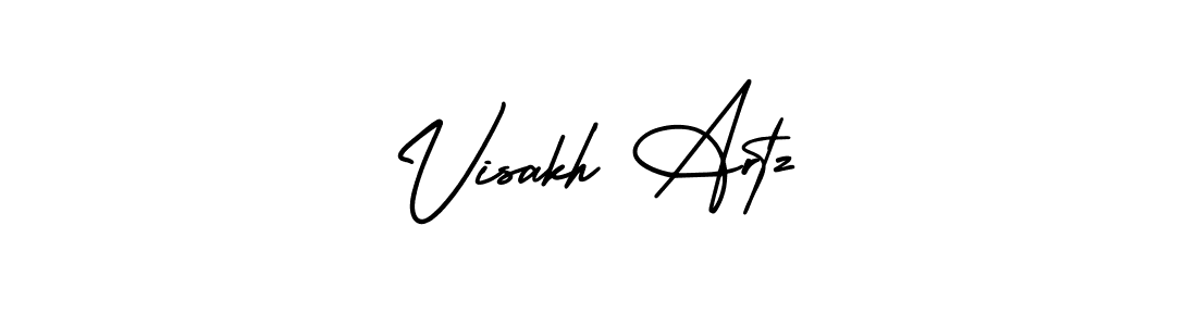 Design your own signature with our free online signature maker. With this signature software, you can create a handwritten (AmerikaSignatureDemo-Regular) signature for name Visakh Artz. Visakh Artz signature style 3 images and pictures png