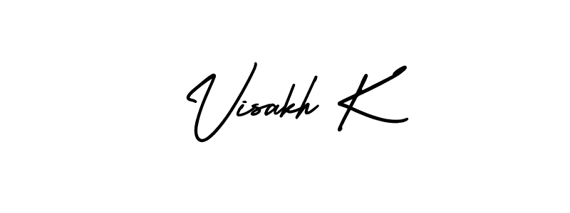 Make a beautiful signature design for name Visakh K. Use this online signature maker to create a handwritten signature for free. Visakh K signature style 3 images and pictures png