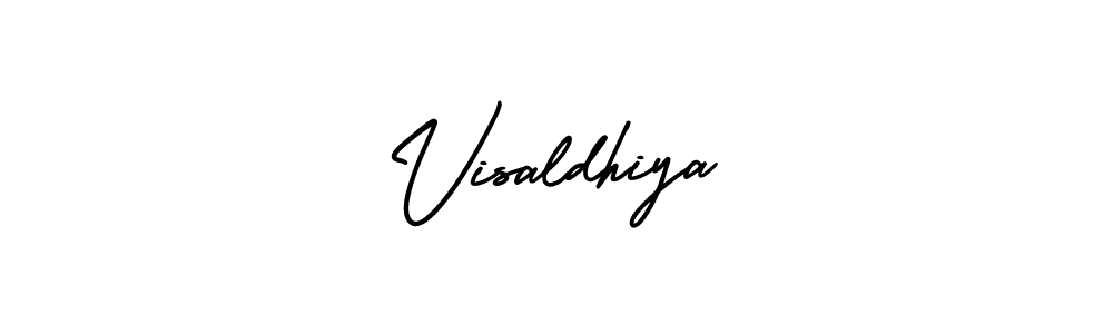How to make Visaldhiya name signature. Use AmerikaSignatureDemo-Regular style for creating short signs online. This is the latest handwritten sign. Visaldhiya signature style 3 images and pictures png