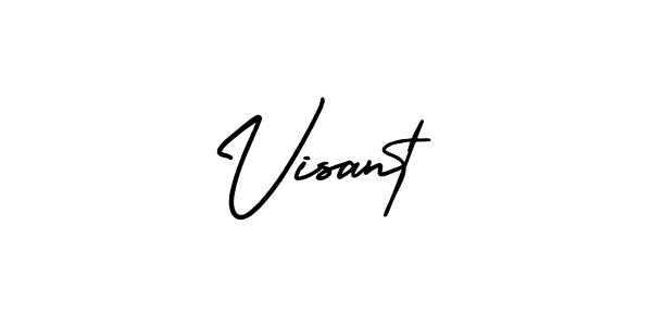 How to make Visant name signature. Use AmerikaSignatureDemo-Regular style for creating short signs online. This is the latest handwritten sign. Visant signature style 3 images and pictures png