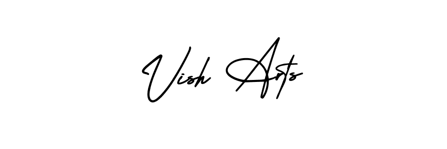 Create a beautiful signature design for name Vish Arts. With this signature (AmerikaSignatureDemo-Regular) fonts, you can make a handwritten signature for free. Vish Arts signature style 3 images and pictures png