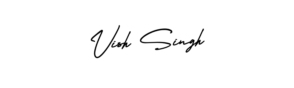 Similarly AmerikaSignatureDemo-Regular is the best handwritten signature design. Signature creator online .You can use it as an online autograph creator for name Vish Singh. Vish Singh signature style 3 images and pictures png